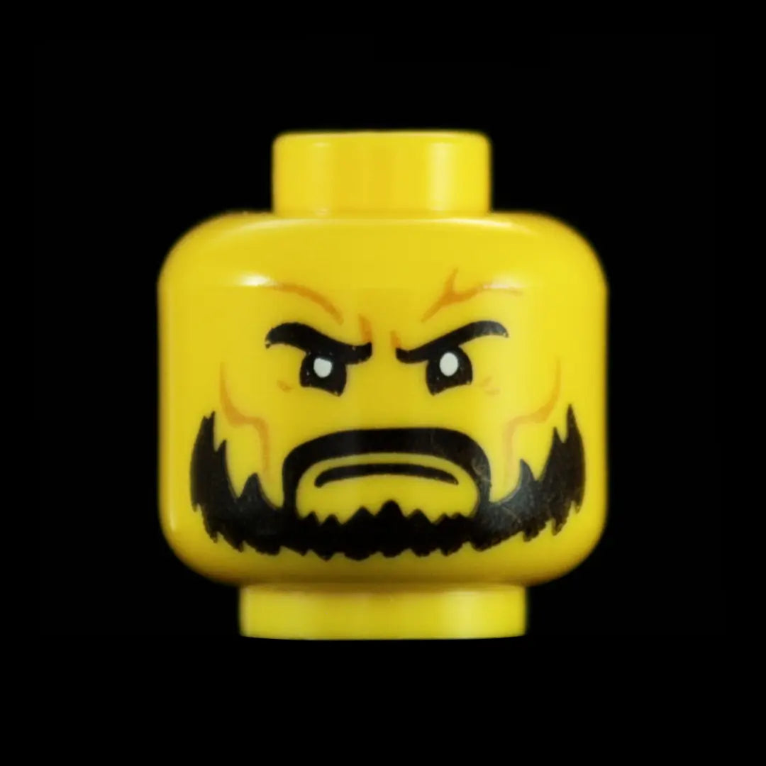 Castle Clad Bricks Custom Pad Printed  Bandit Head Variation 12 Yellow