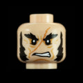 Castle Clad Bricks Custom Pad Printed  Bandit Head Variation 1 Light Nougat