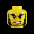 Castle Clad Bricks Custom Pad Printed  Bandit Head Variation 1 Yellow