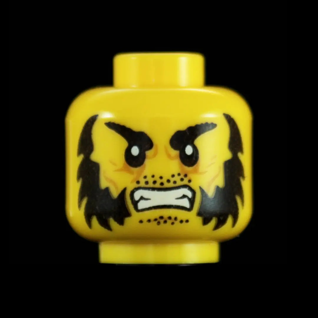 Castle Clad Bricks Custom Pad Printed  Bandit Head Variation 5 Yellow
