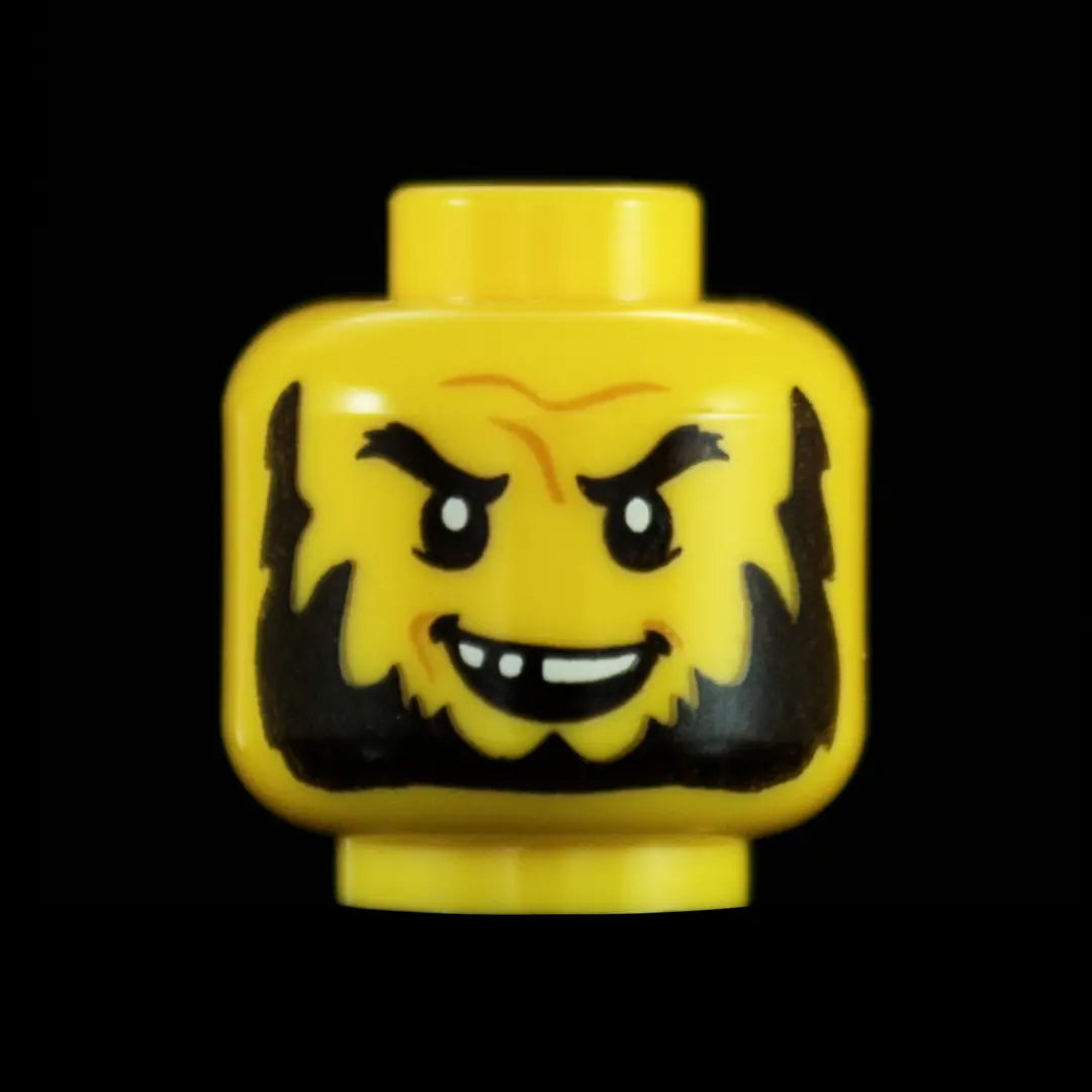 Castle Clad Bricks Custom Pad Printed  Bandit Head Variation 7 Yellow