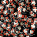 Second Sorting! Castle Clad Bricks Dark Bluish Grey round shield with Metallic Silver wolf head on Red chevron on black backing. Damage Variation 1